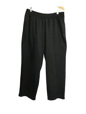 ADIDAS-MENS BLACK STRAIGHT LEG JOGGER SWEATPANTS Men’s SIZE X-LARGE